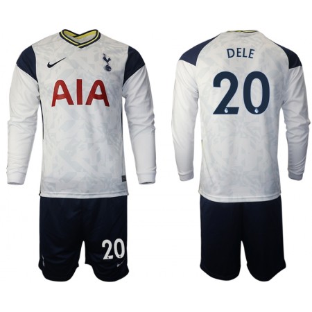 Koszulka Tottenham Hotspur Dele Alli 20 Dziecięcy Domowe Stroje Piłkarskie 2020/21 Długi Rękaw